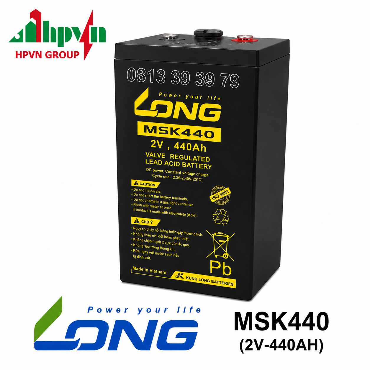 Ắc Quy Long MSK440 (2V-440Ah)